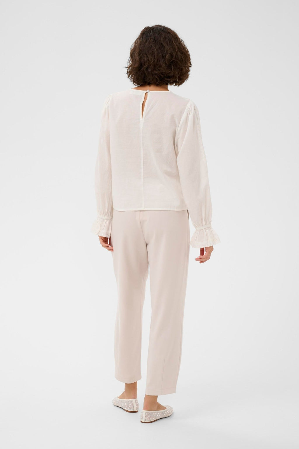 picture of Kaffe Claris Blouse - Chalk - Number Two - womens - fashion - clothing - Kaffe 4