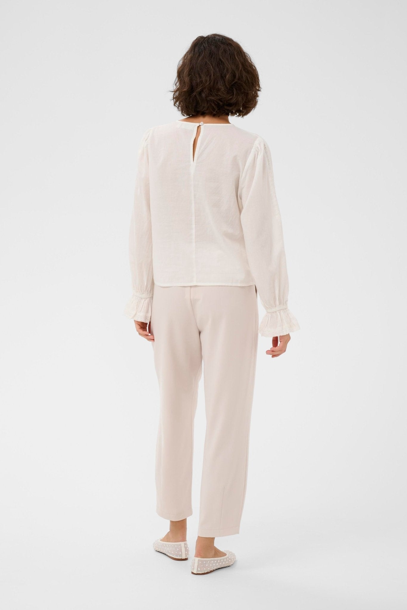 picture of Kaffe Claris Blouse - Chalk - Number Two - womens - fashion - clothing - Kaffe 4