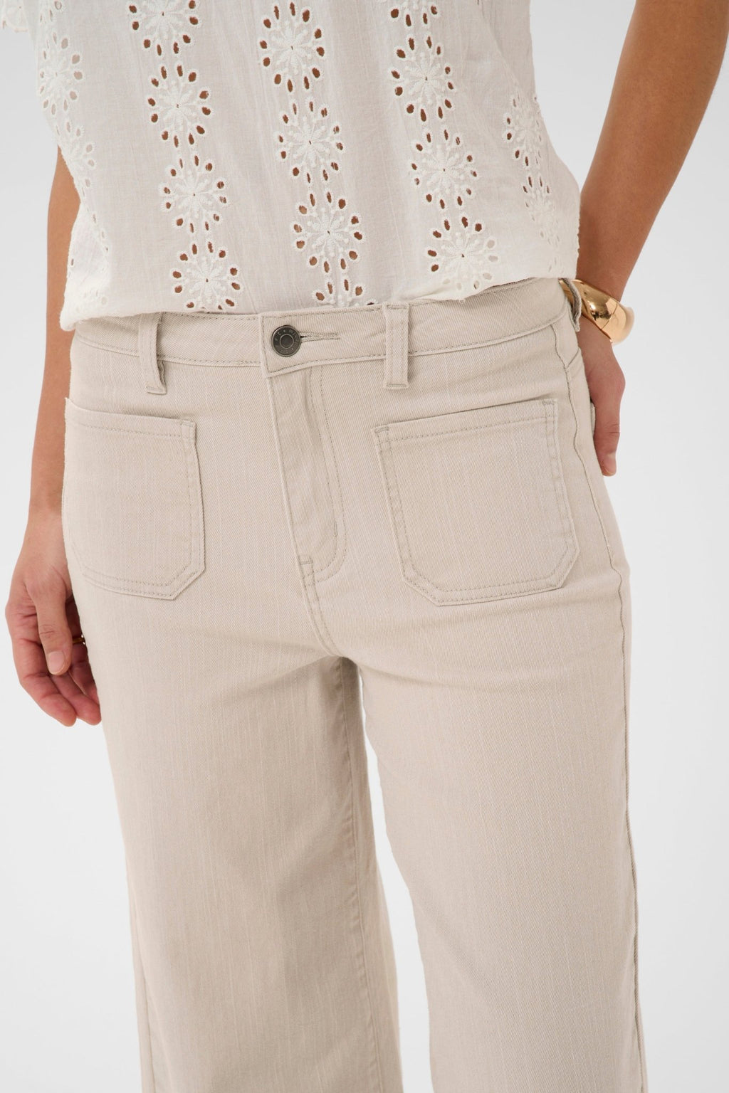 picture of Kaffe Brook Cropped Jean - Moonbeam - Number Two - womens - fashion - clothing - Kaffe 2