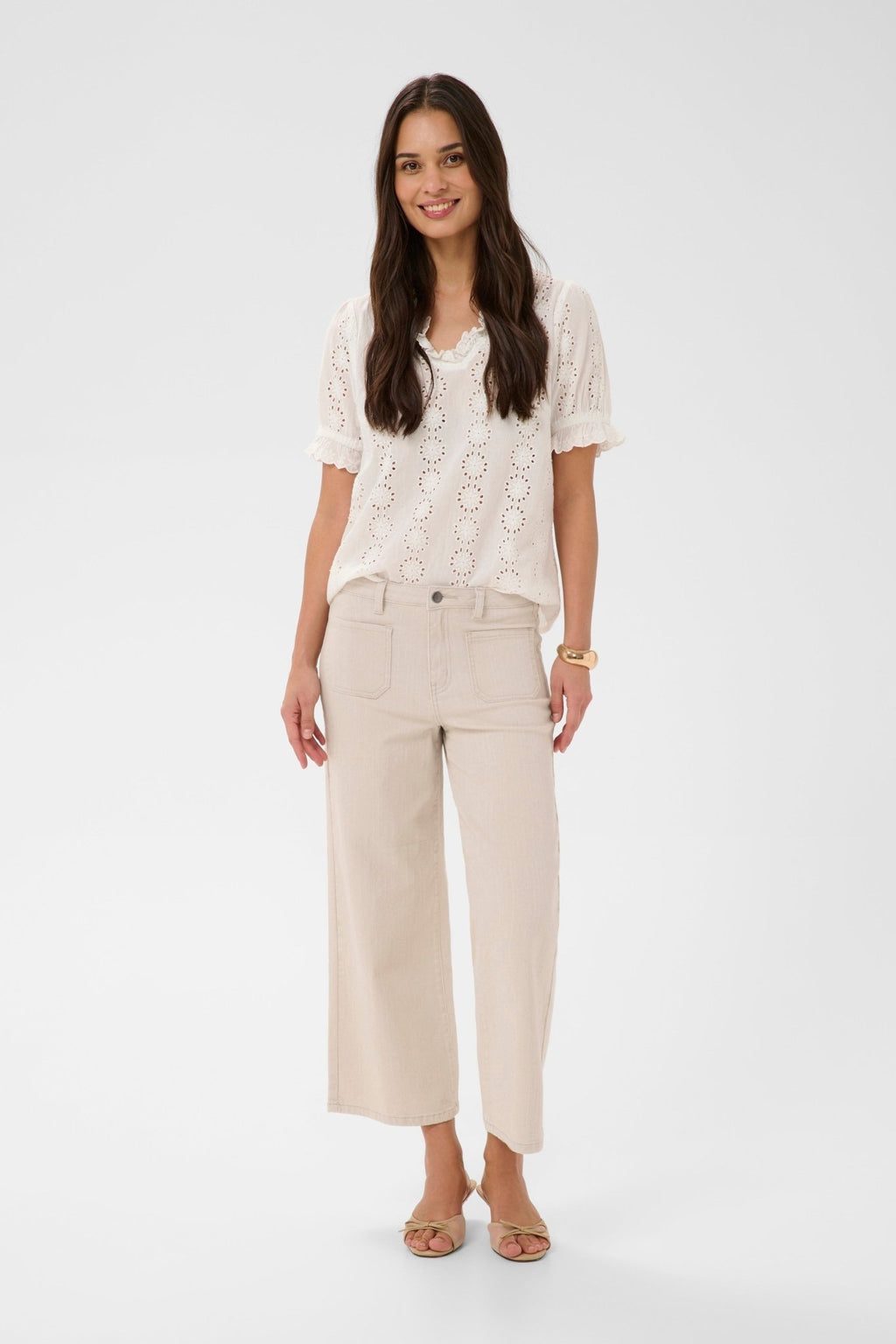 picture of Kaffe Brook Cropped Jean - Moonbeam - Number Two - womens - fashion - clothing - Kaffe 3
