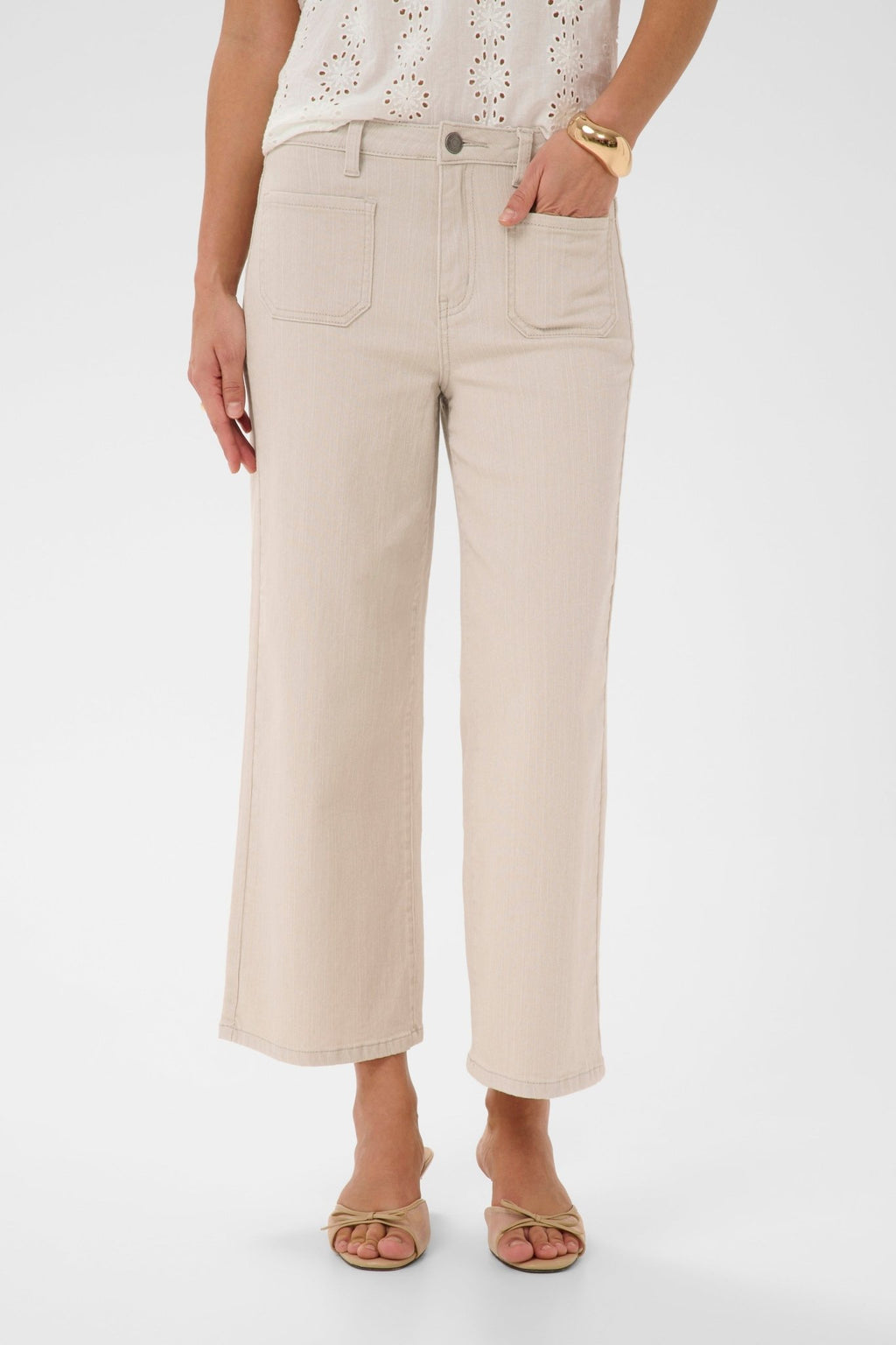 picture of Kaffe Brook Cropped Jean - Moonbeam - Number Two - womens - fashion - clothing - Kaffe 1