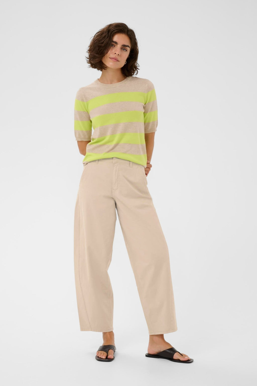 picture of Kaffe KA Mette Pants - Feather Gray - Number Two - womens - fashion - clothing - Kaffe 1