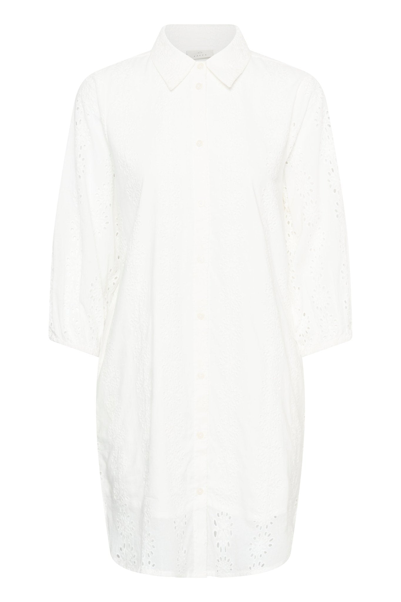 picture of Kaffe Dona Shirt Dress - Chalk - Number Two - womens - fashion - clothing - Kaffe 5