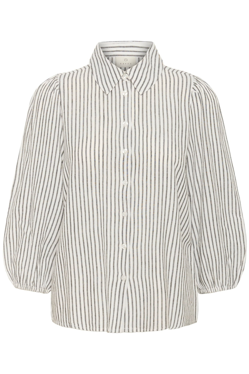 picture of Kaffe Milia Shirt - Chalk/Black Grey Stripe - Number Two - womens - fashion - clothing - Kaffe 5