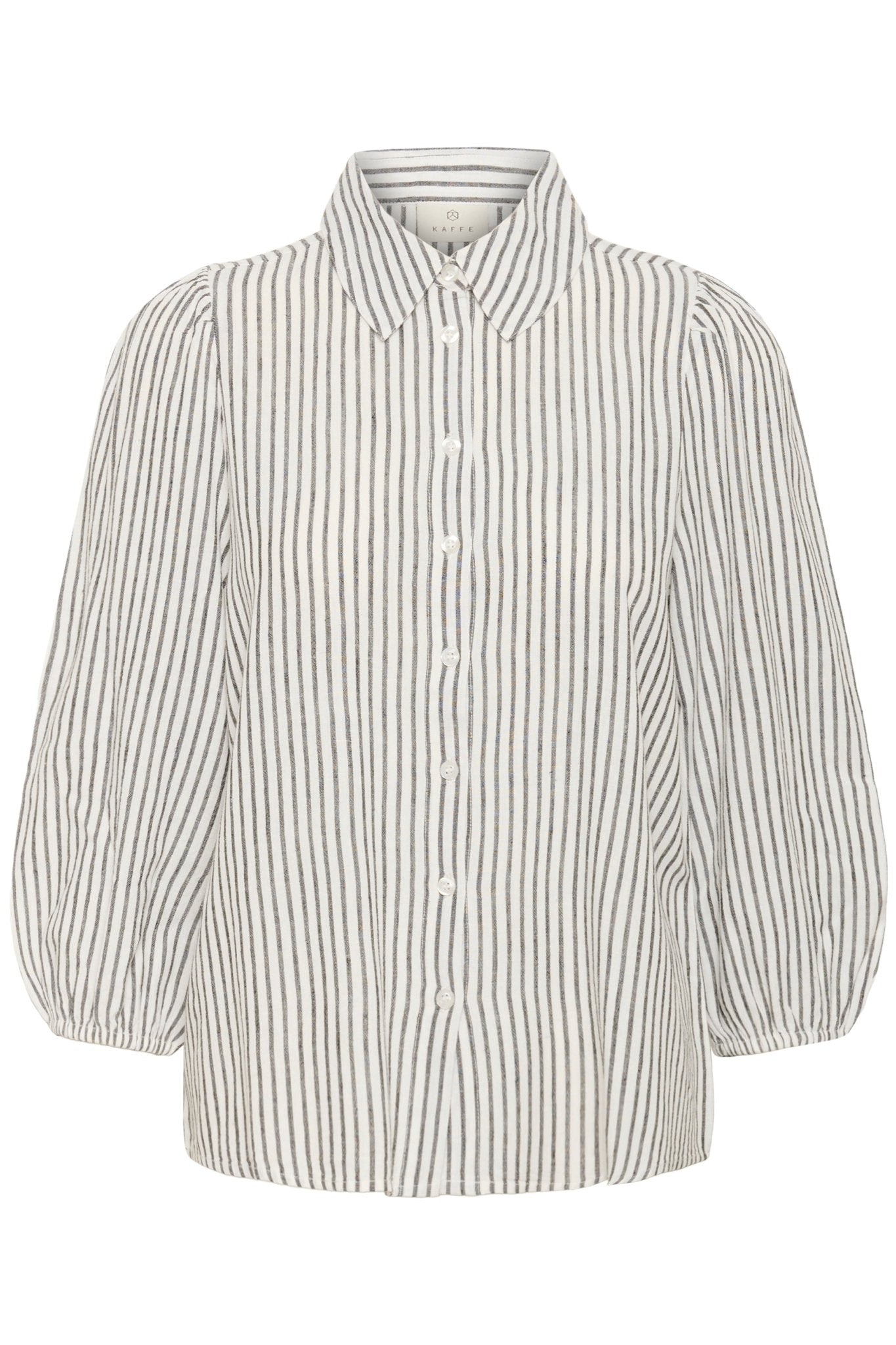 picture of Kaffe Milia Shirt - Chalk/Black Grey Stripe - Number Two - womens - fashion - clothing - Kaffe 5