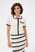 picture of Kaffe Brianna Knit Cardigan - Chalk - Number Two - womens - fashion - clothing - Kaffe 1