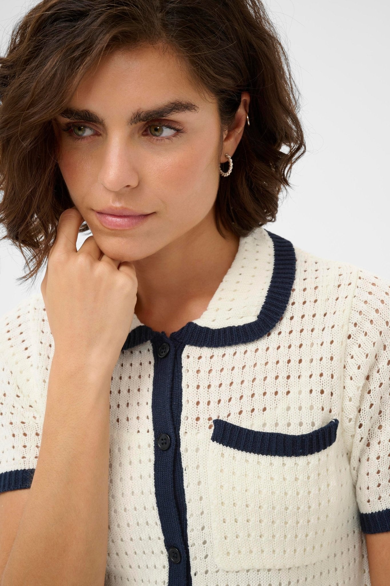 picture of Kaffe Brianna Knit Cardigan - Chalk - Number Two - womens - fashion - clothing - Kaffe 2