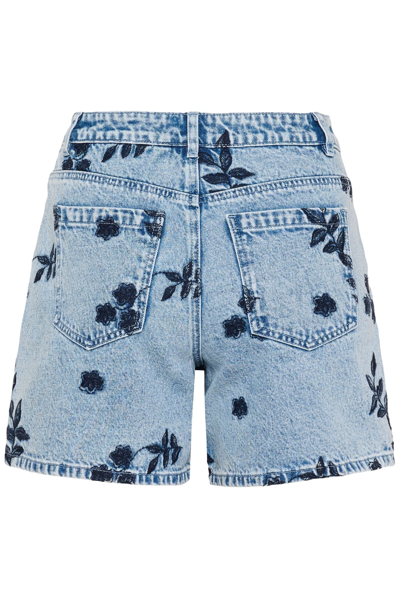 picture of Kaffe Babena Denim Shorts - Blue Denim/Navy Flower - Number Two - womens - fashion - clothing - Kaffe 5