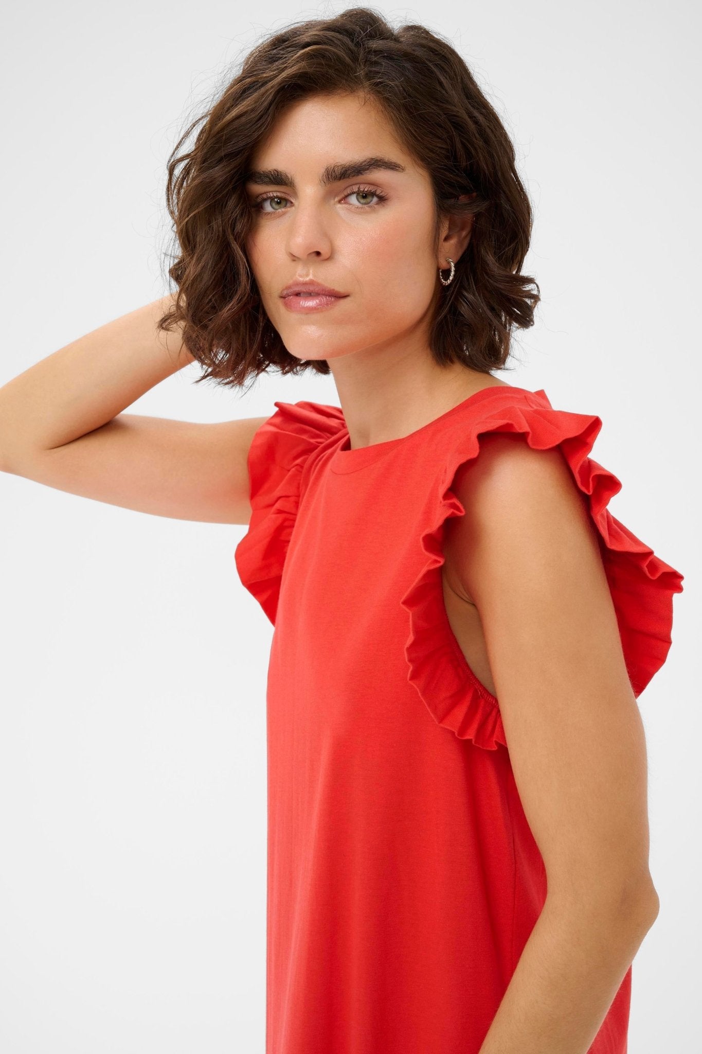 picture of Kaffe Celina Flounce Dress - Poppy Red - Number Two - womens - fashion - clothing - Kaffe 2