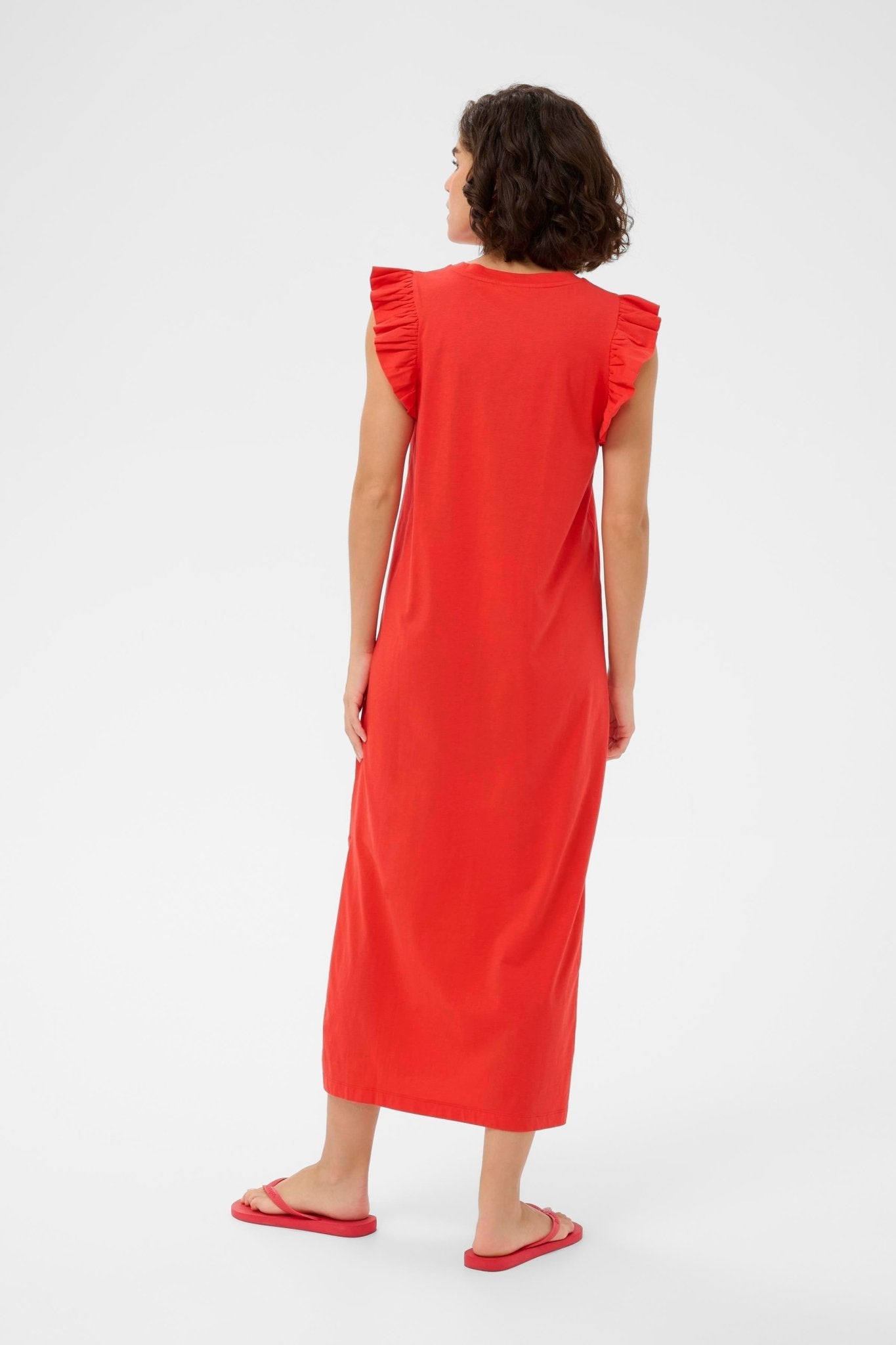picture of Kaffe Celina Flounce Dress - Poppy Red - Number Two - womens - fashion - clothing - Kaffe 4