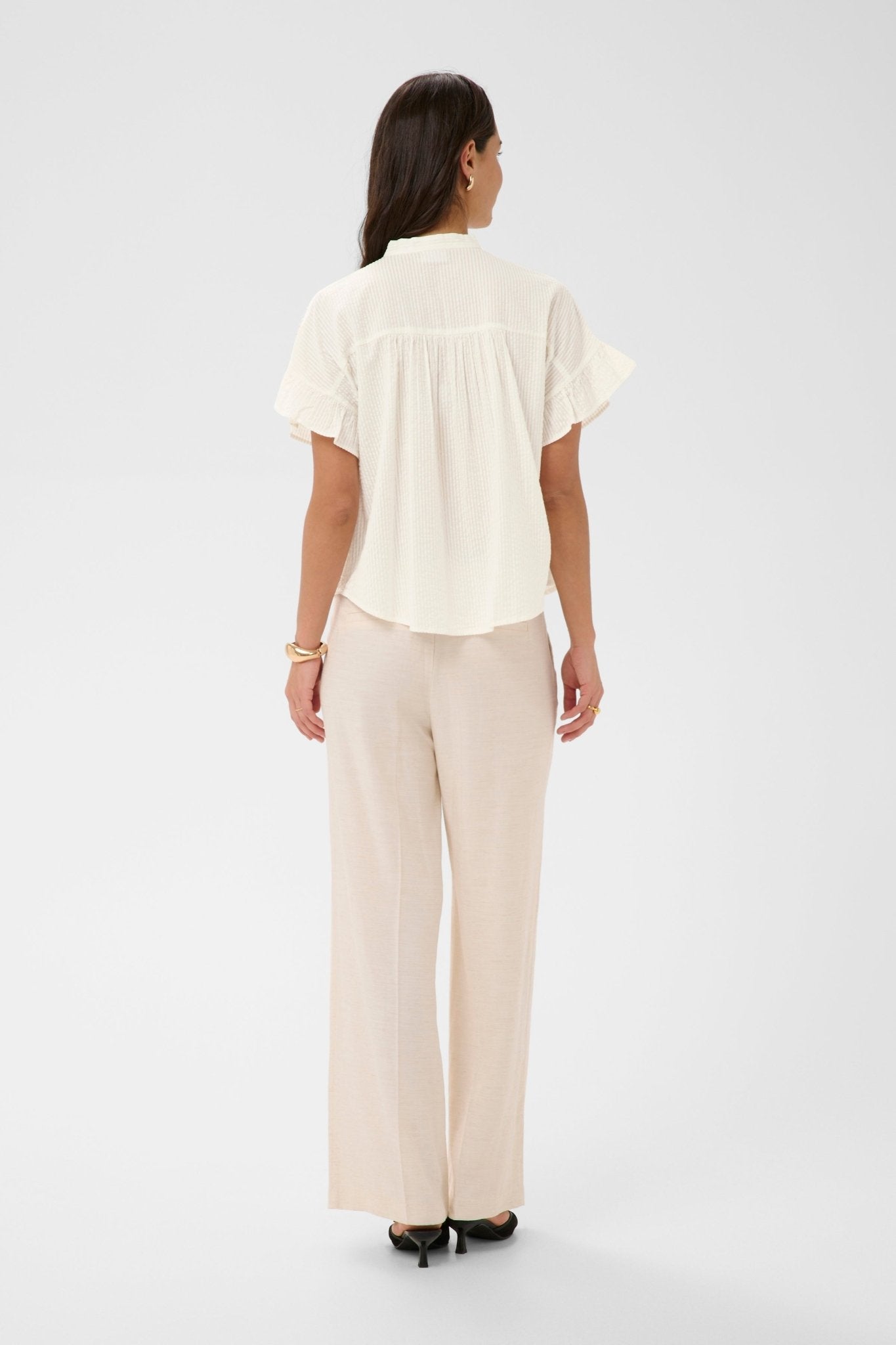 picture of Kaffe Vanilla Shirt - Chalk - Number Two - womens - fashion - clothing - Kaffe 4
