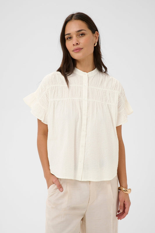 picture of Kaffe Vanilla Shirt - Chalk - Number Two - womens - fashion - clothing - Kaffe 1