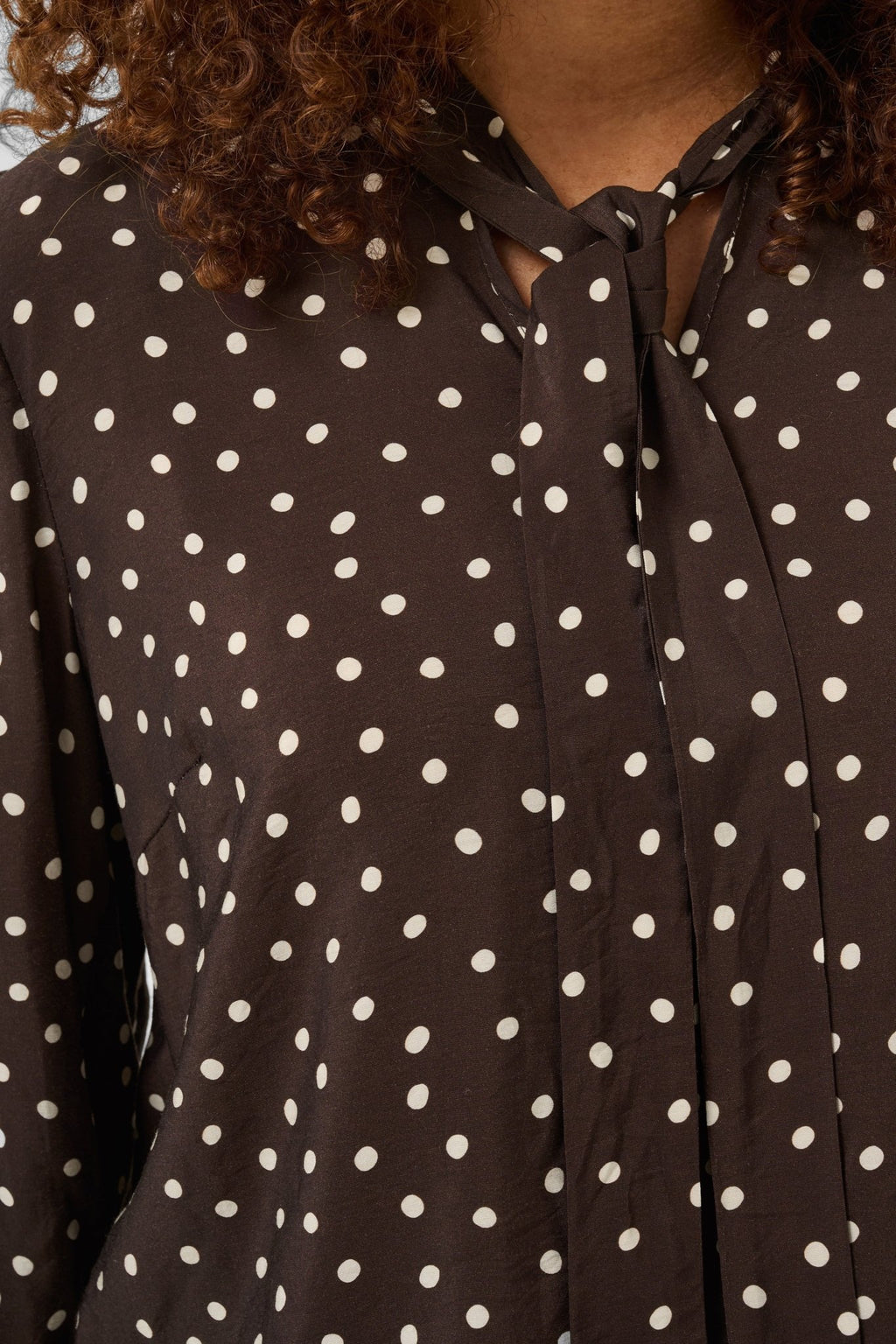 picture of Kaffe Dotte Shirt - Coffee Bean/Turtledove - Number Two - womens - fashion - clothing - Kaffe 3