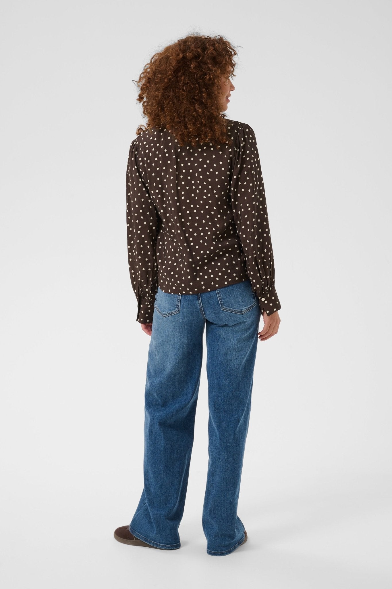 picture of Kaffe Dotte Shirt - Coffee Bean/Turtledove - Number Two - womens - fashion - clothing - Kaffe 5