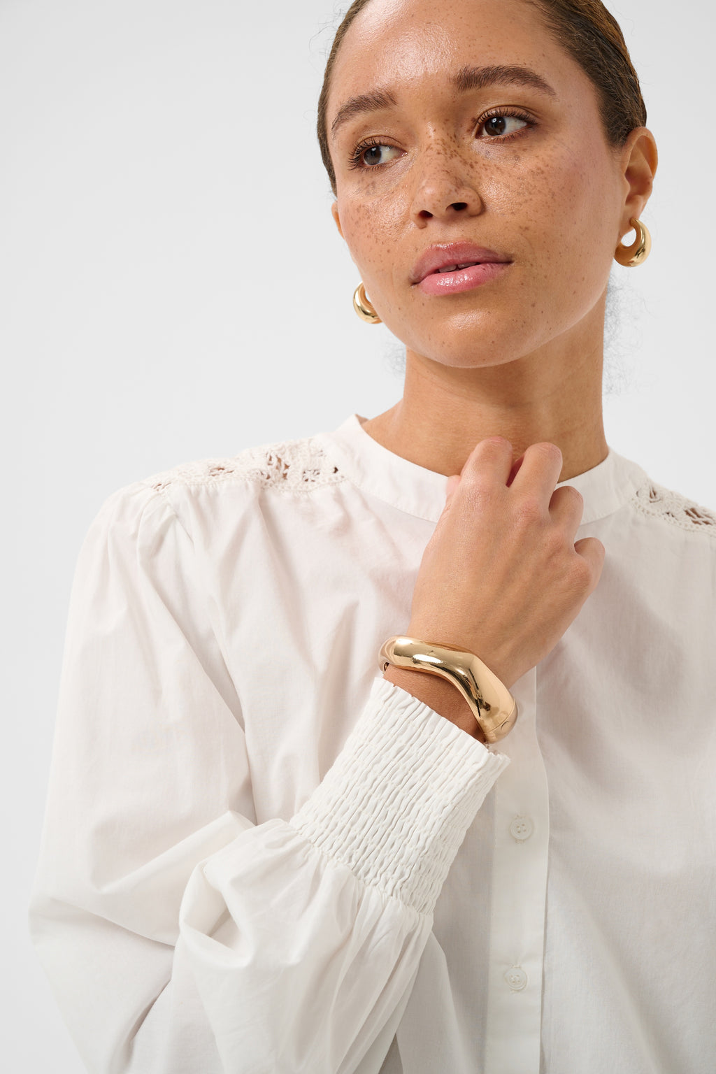 Kaffe Madga Shirt - Chalk