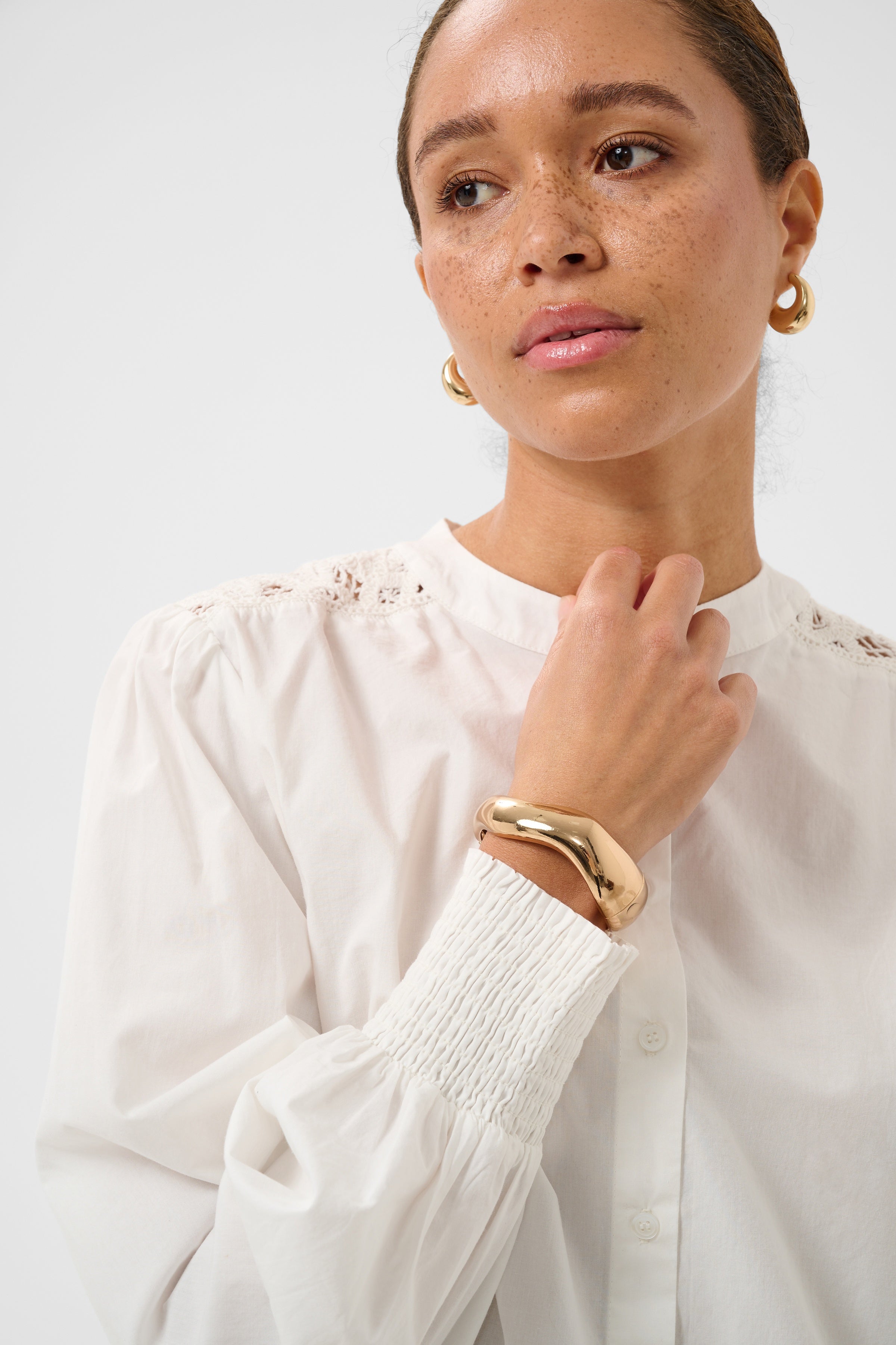 Kaffe Madga Shirt - Chalk