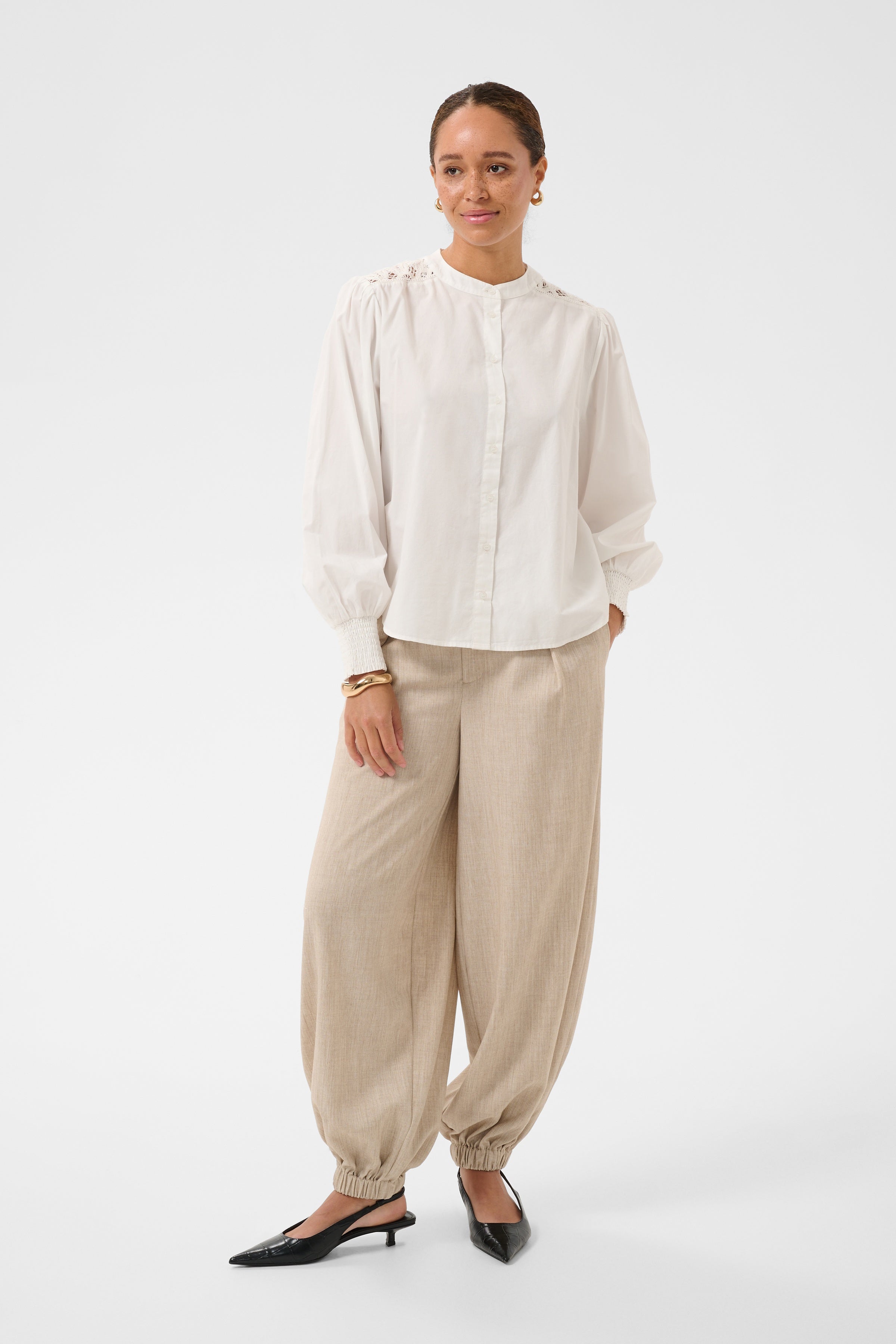 Kaffe Madga Shirt - Chalk