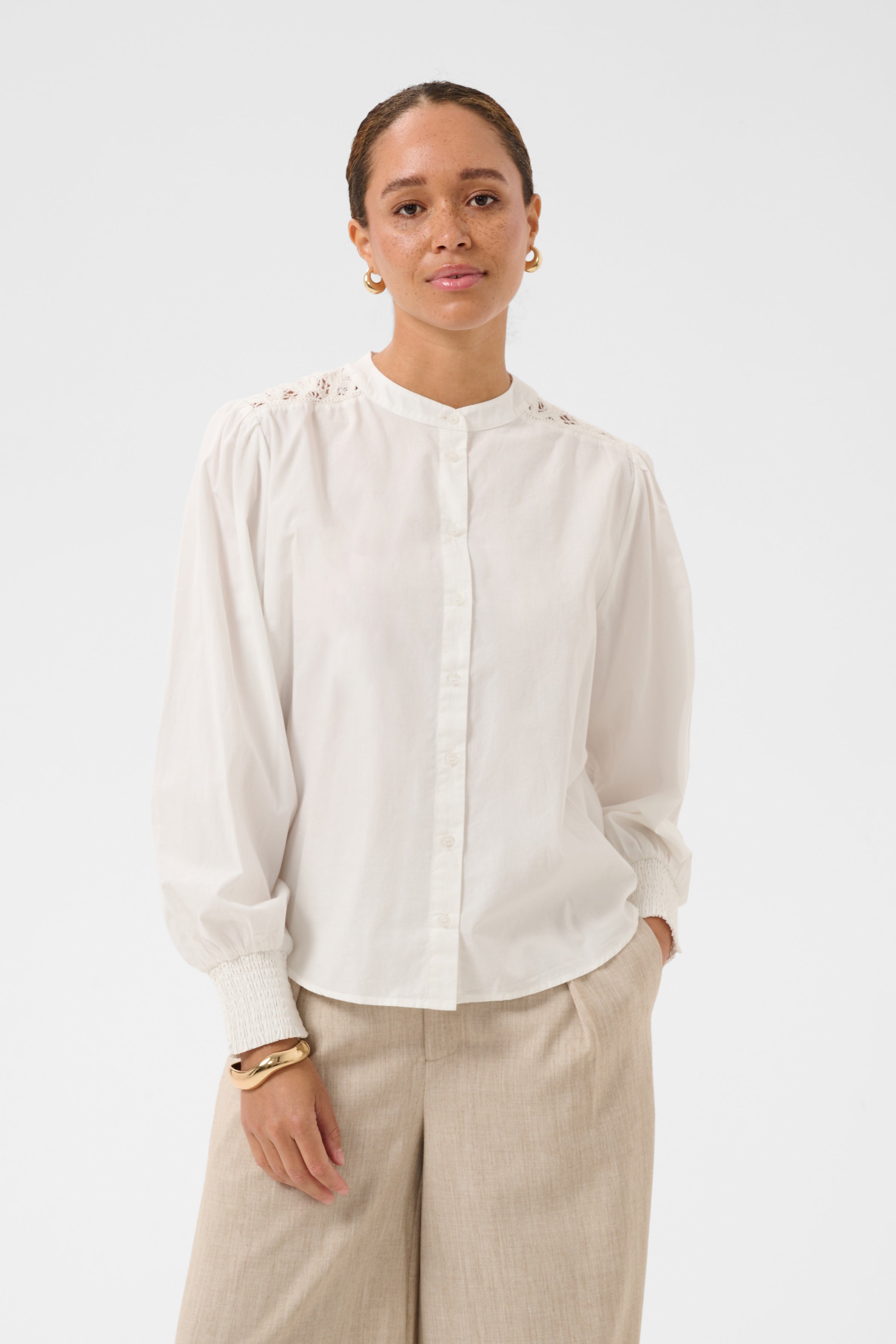 Kaffe Madga Shirt - Chalk
