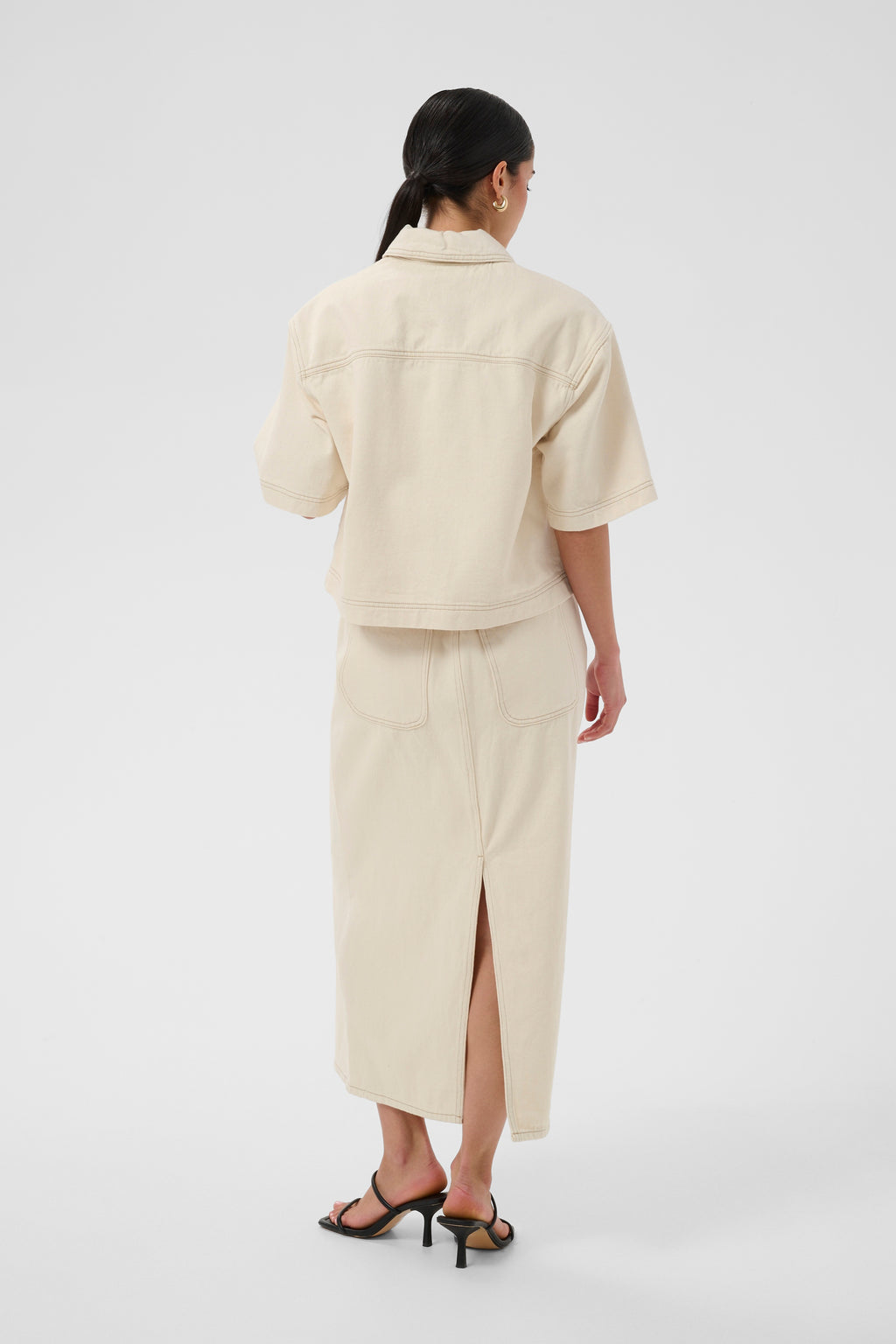 Kaffe Catharina Denim Shirt - Off White Washed
