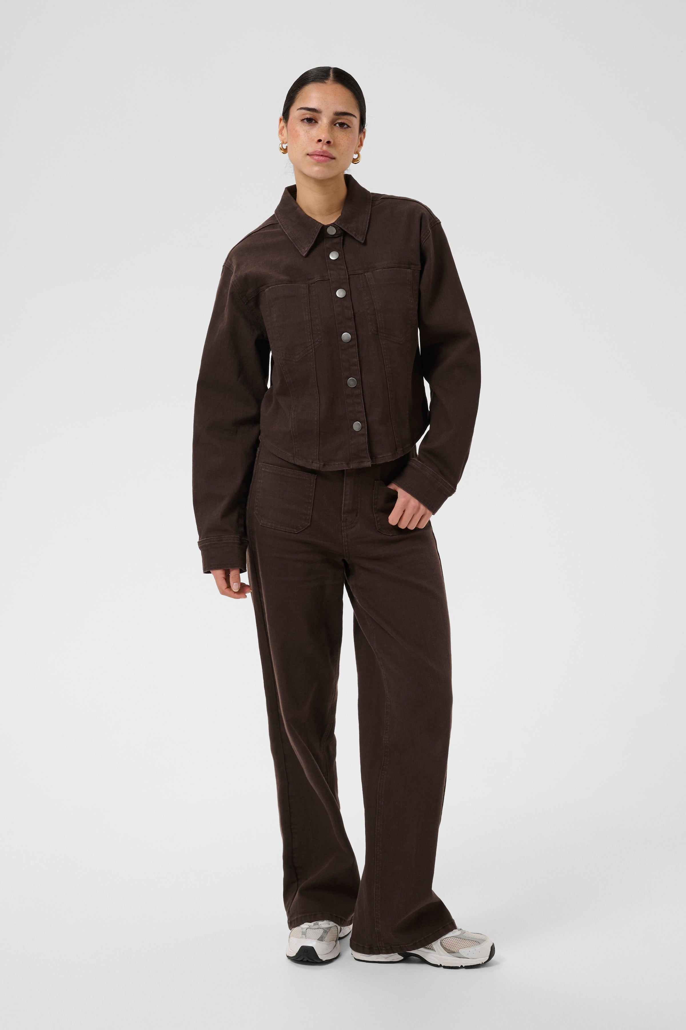 Kaffe Brook Denim Shirt - Coffee Bean