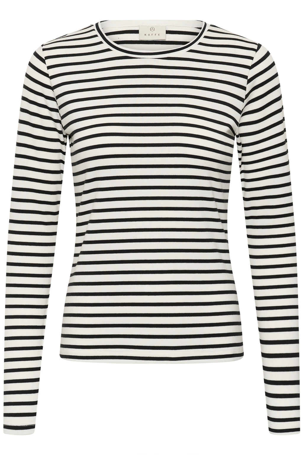 Kaffe Liddy T-shirt - Chalk Black Stripe