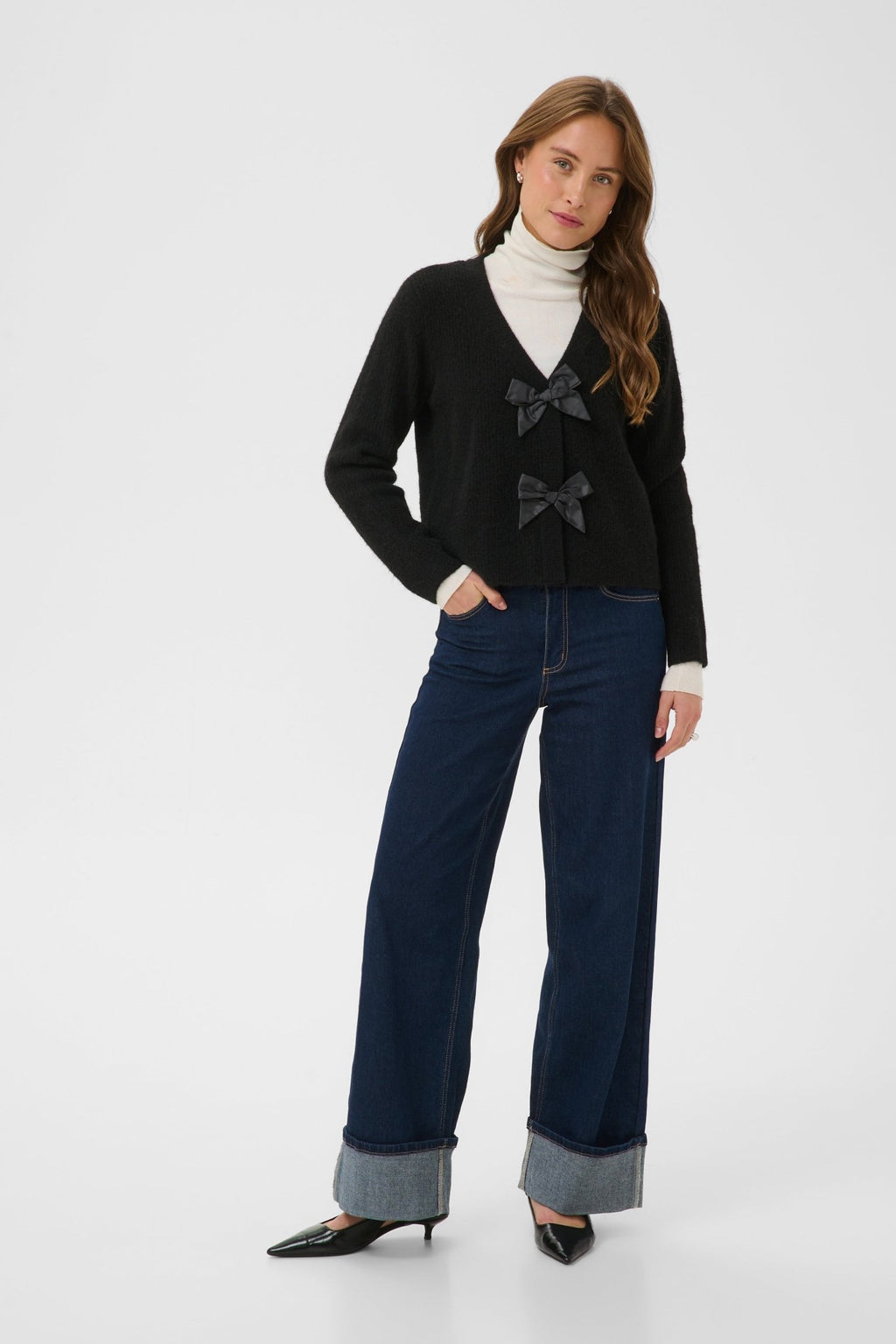 picture of Kaffe May Knit Cardigan - Deep Black - Number Two - womens - fashion - clothing - Kaffe 4