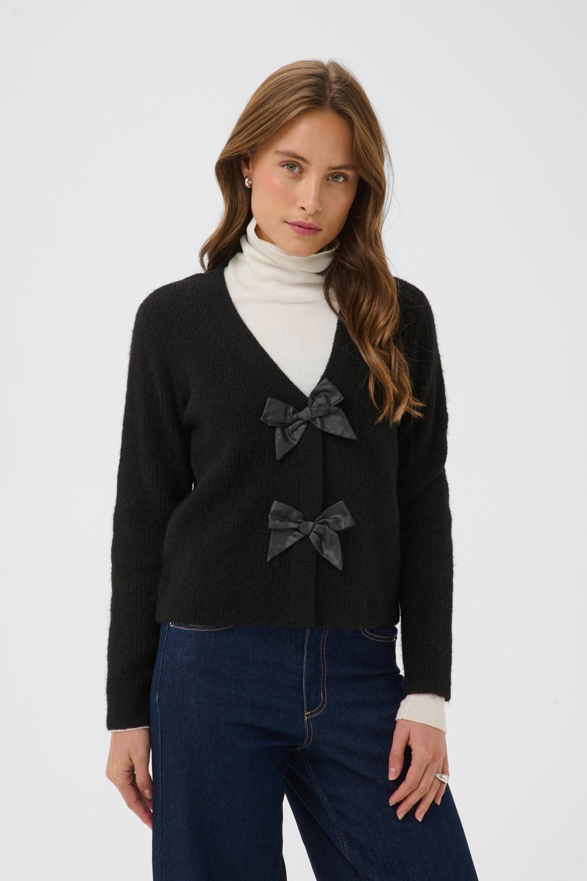 picture of Kaffe May Knit Cardigan - Deep Black - Number Two - womens - fashion - clothing - Kaffe 3