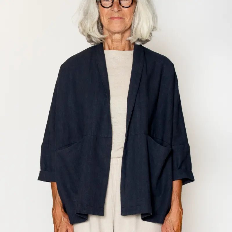 picture of Muse Wear Livia Kimono Jacket - Navy - Number Two - womens - fashion - clothing - Muse Wear 1