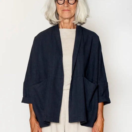 picture of Muse Wear Livia Kimono Jacket - Navy - Number Two - womens - fashion - clothing - Muse Wear 1