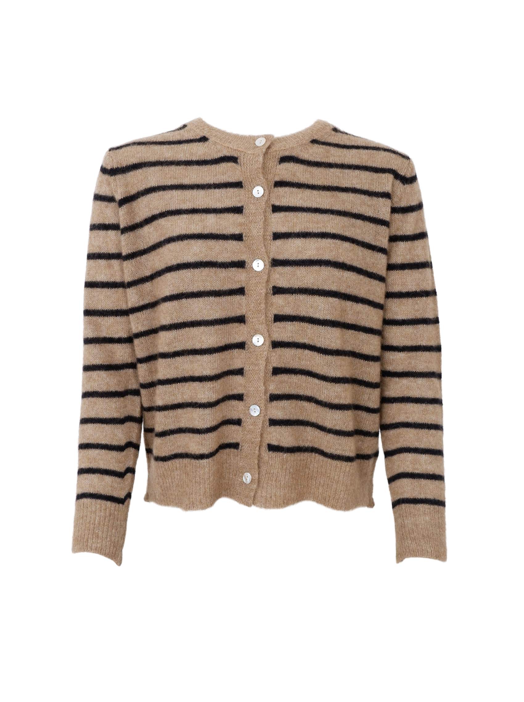 picture of Black Colour DELL Cardigan - Taupe - Number Two - womens - fashion - clothing - Black Colour 1