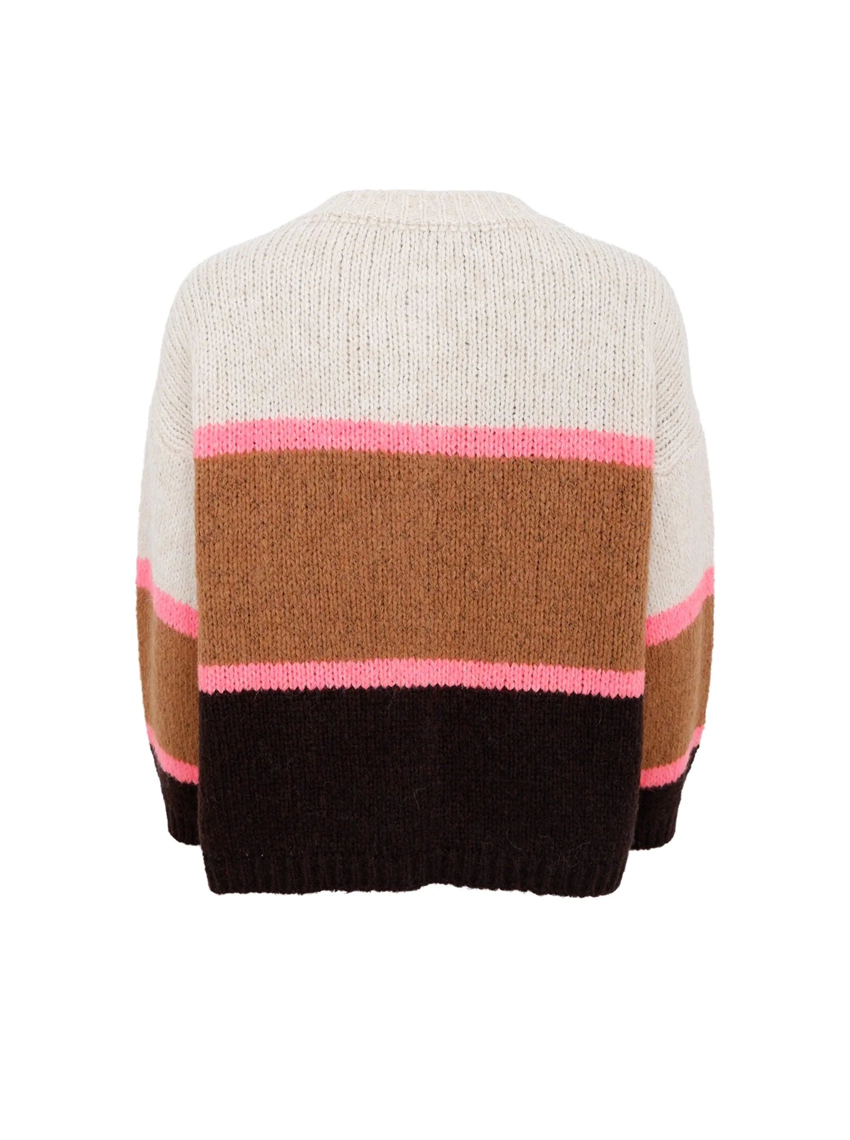 picture of Black Colour HILDUR Striped Cardigan - Camel - Number Two - womens - fashion - clothing - Black Colour 3