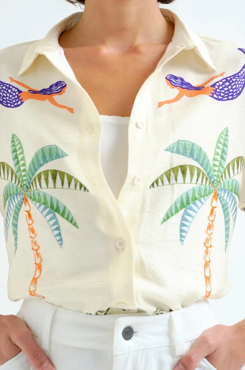 picture of Compania Fantastica 11119 Palm & Mermaid Shirt - Multi - Number Two - womens - fashion - clothing - Compania Fantastica 5