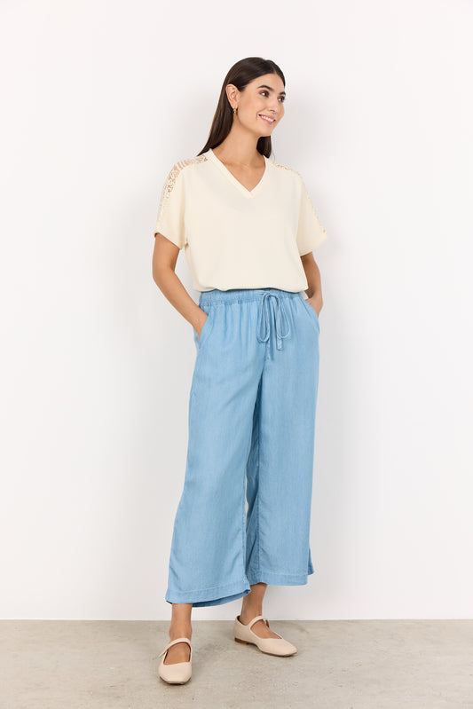 SoyaConcept LIV 25 Cropped Trouser Light Blue