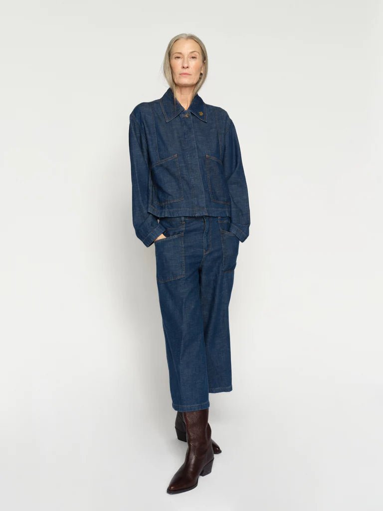 picture of Mos Mosh Culotte Arge Jeans - Dark Blue Cropped - Number Two - womens - fashion - clothing - Mos Mosh 2