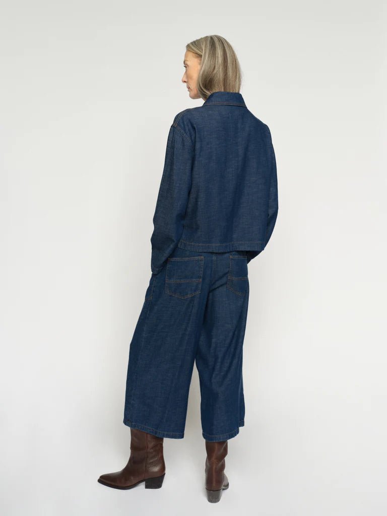 picture of Mos Mosh Culotte Arge Jeans - Dark Blue Cropped - Number Two - womens - fashion - clothing - Mos Mosh 3