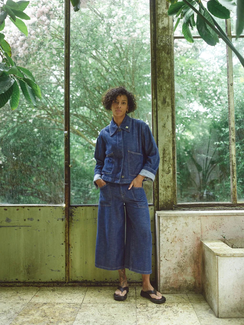 picture of Mos Mosh Culotte Arge Jeans - Dark Blue Cropped - Number Two - womens - fashion - clothing - Mos Mosh 1