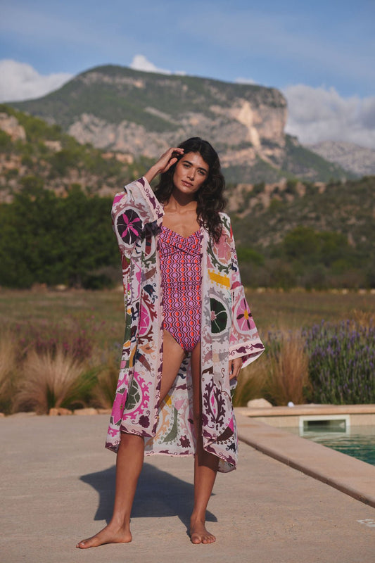 One Hundred Stars GRANDE Kimono Susani Pink