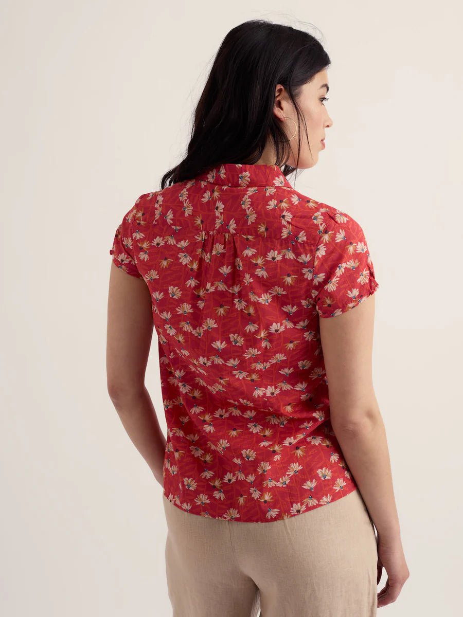 picture of Seasalt Rushmaker Shirt - Echinacea Stems Tomato - Number Two - womens - fashion - clothing - Seasalt 2