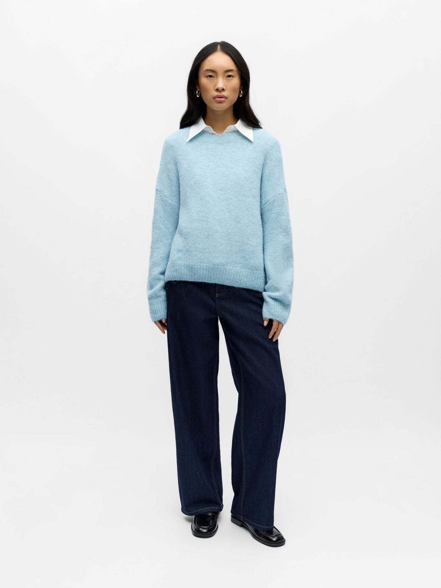 picture of Object Saggia Pullover - Winter Sky Melange - Number Two - womens - fashion - clothing - Object 3