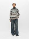 picture of Object Jaade Diana Pullover - Gunmetal/Multi - Number Two - womens - fashion - clothing - Object 3