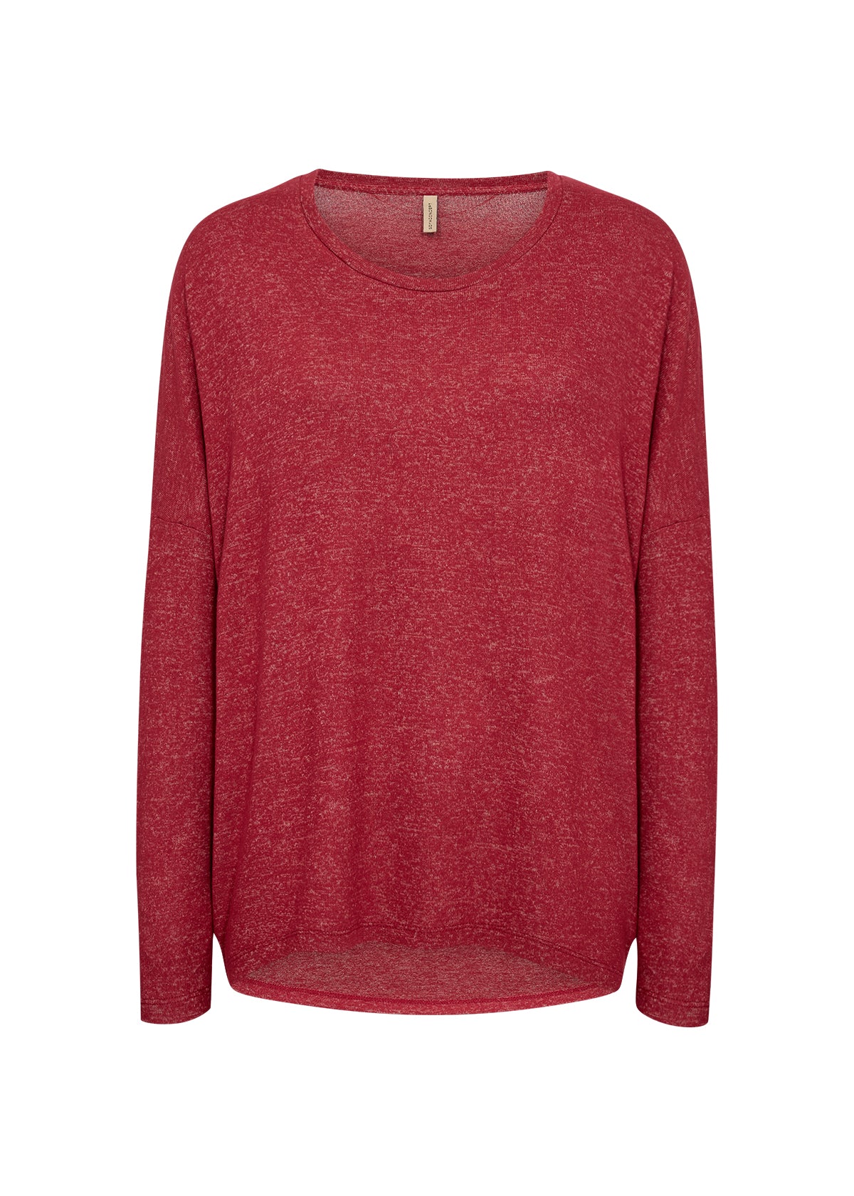 picture of SoyaConcept BIARA 1 Long Sleeve T Blouse - Dark Red Melange - Number Two - womens - fashion - ethical - clothing