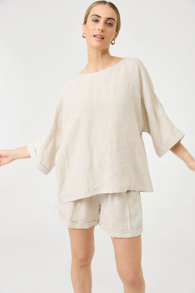 Eb & Ive Studio Relaxed Top - Tusk