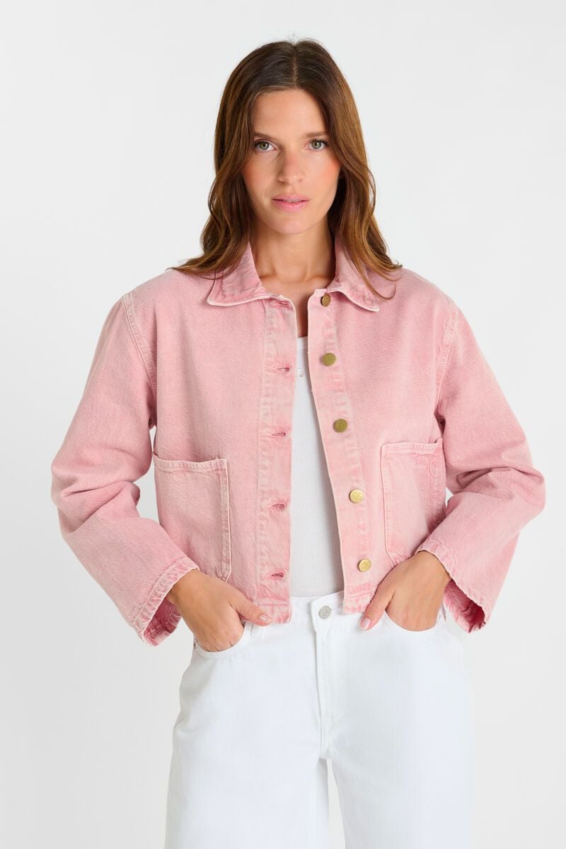 picture of Le Temp Des Cerises FAKSEL Jacket - Cameo/Pink - Number Two - womens - fashion - clothing - Le Temp Des Cerises 1
