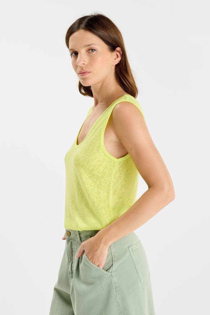picture of Le Temp Des Cerises Haneia Vest Top - Yellow - Number Two - womens - fashion - clothing - Le Temp Des Cerises 2