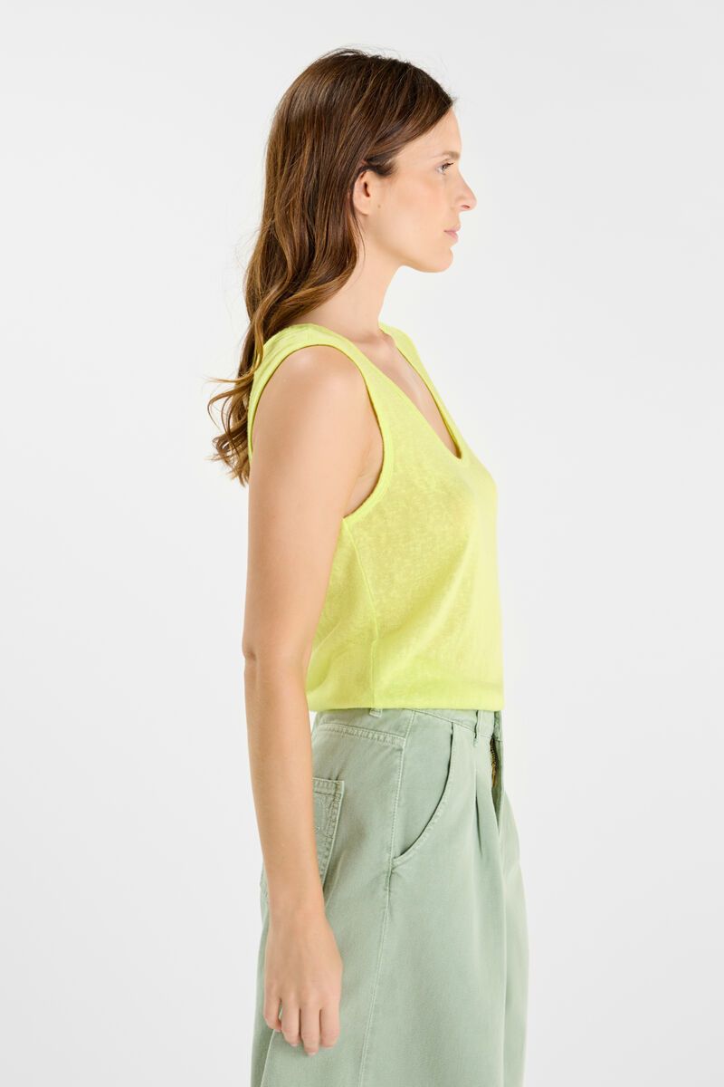 picture of Le Temp Des Cerises Haneia Vest Top - Yellow - Number Two - womens - fashion - clothing - Le Temp Des Cerises 3