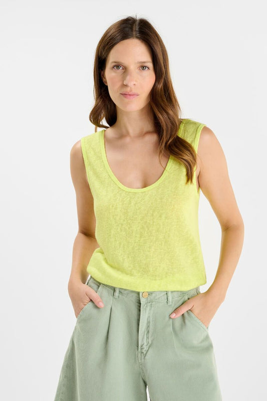 picture of Le Temp Des Cerises Haneia Vest Top - Yellow - Number Two - womens - fashion - clothing - Le Temp Des Cerises 1