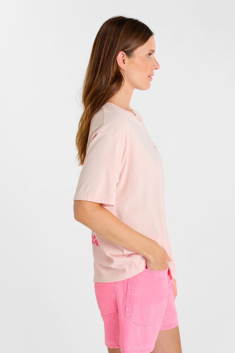 picture of Le Temp Des Cerises Homard 'Lobster' T-Shirt - Lotus Pale Pink - Number Two - womens - fashion - clothing - 7