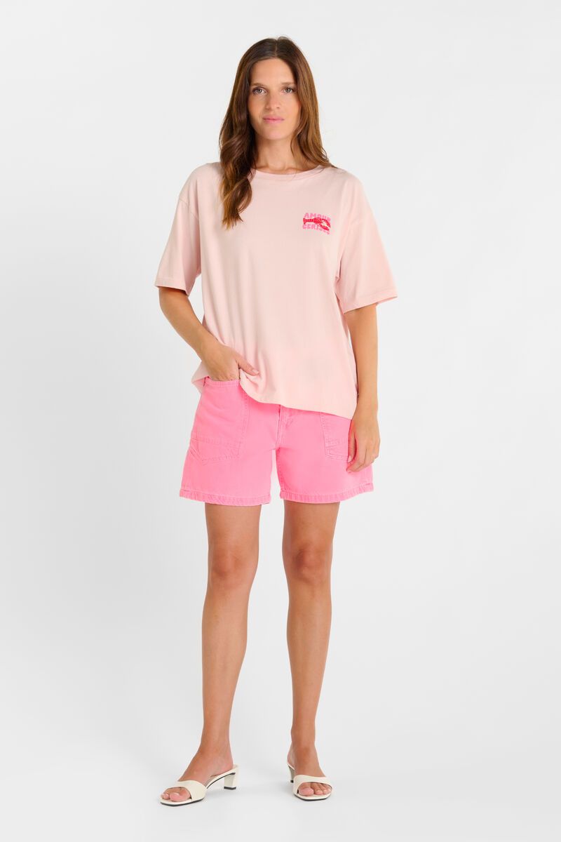 picture of Le Temp Des Cerises Homard 'Lobster' T-Shirt - Lotus Pale Pink - Number Two - womens - fashion - clothing - 8