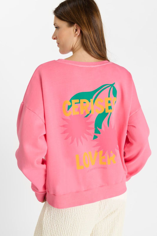picture of Le Temp Des Cerises Piraya Sweatshirt - Pink Fluor - Number Two - womens - fashion - clothing - 1