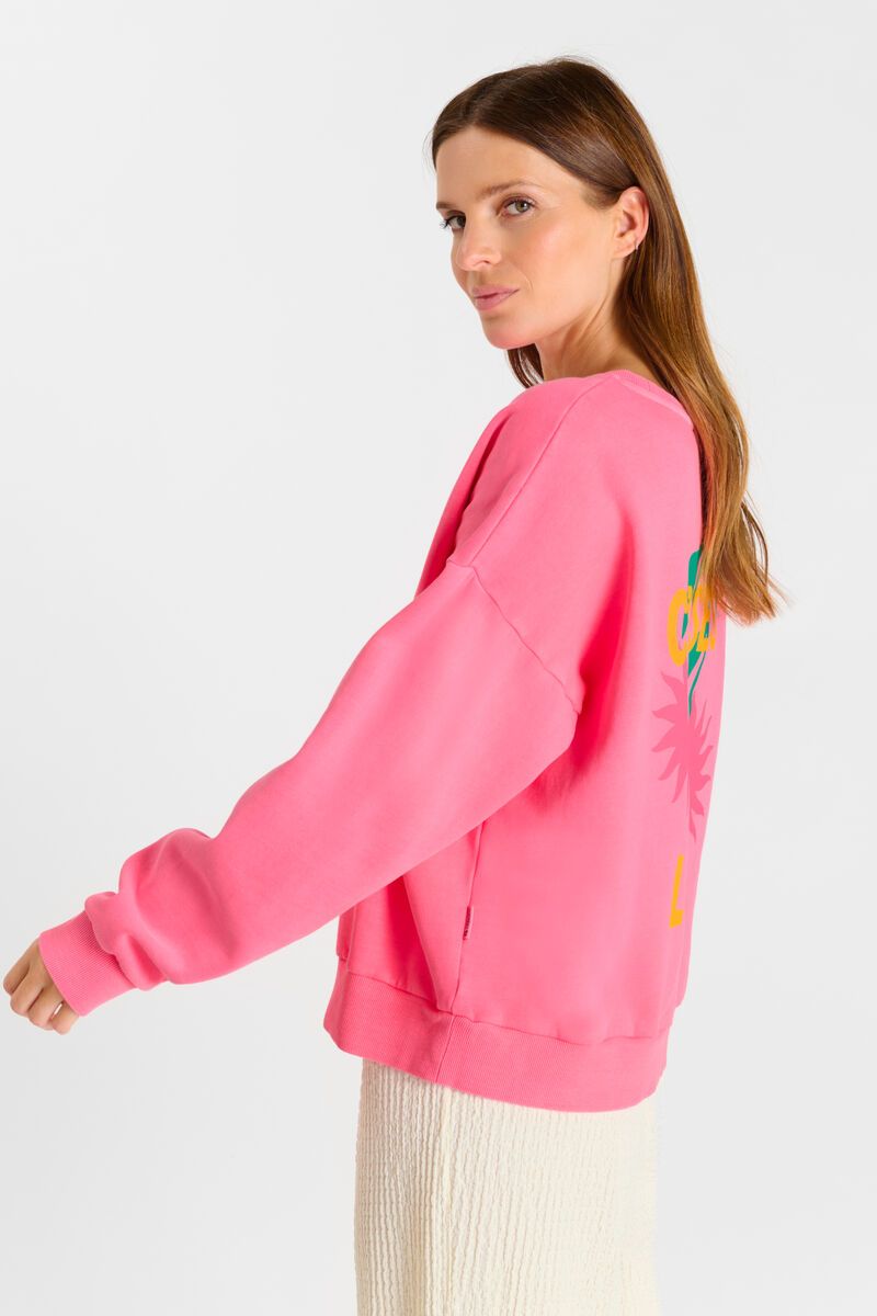picture of Le Temp Des Cerises Piraya Sweatshirt - Pink Fluor - Number Two - womens - fashion - clothing - 5